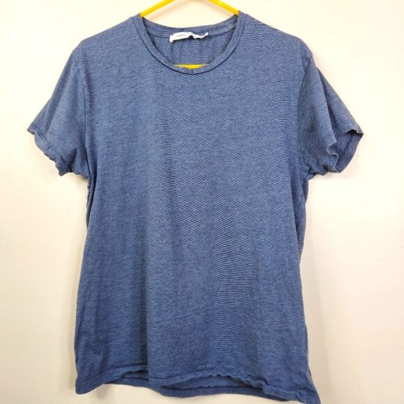 Samsoe Samsoe Kronos Stripe Organic Cotton Short Sleeve Tee Large - Picture 1 of 6